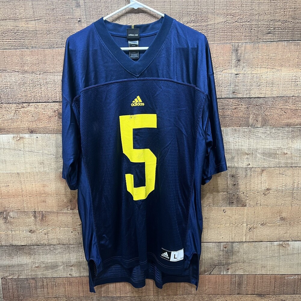 Adidas Vintage Michigan Wolverines #5 Football Jersey Mens Navy Size Large